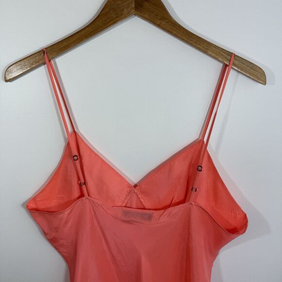 MEGAN PARK Size M 100% Silk Slip Dress Spaghetti Strap Mini Australian Designer - Picture 4 of 15